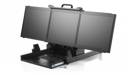 TSRD Triple clavier ecran 1280x1024 rackable 3U LCD 17 pouces